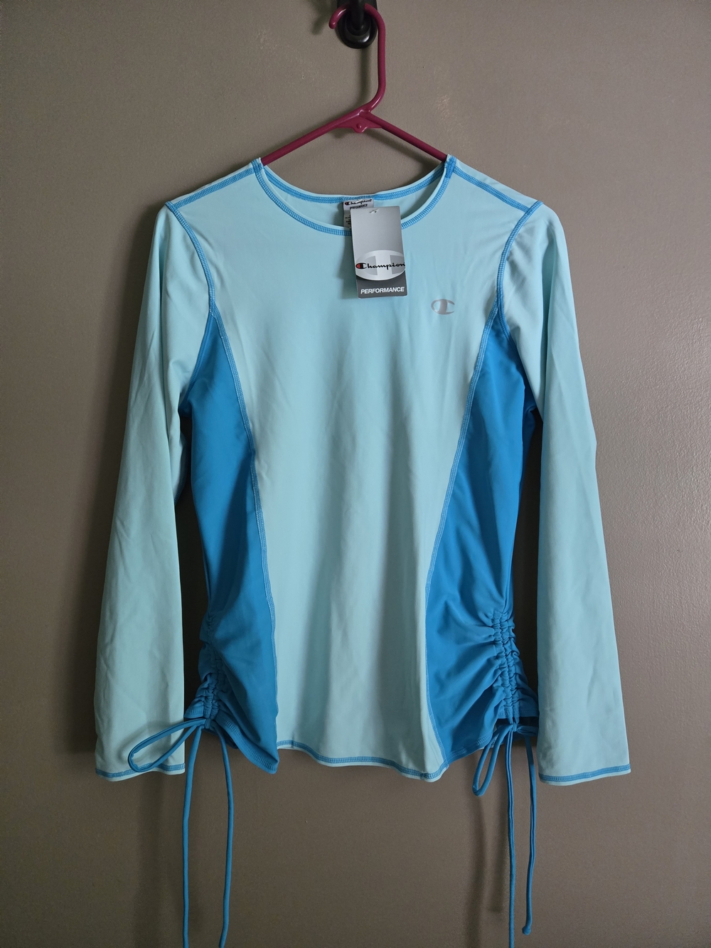 Champion Performance Blue Rash Guard Swim Top XL
